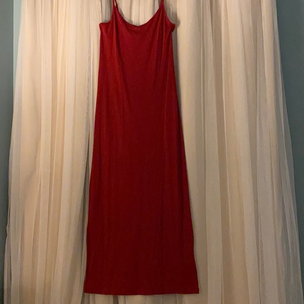 Classic cotton summer pencil maxi dress. M
